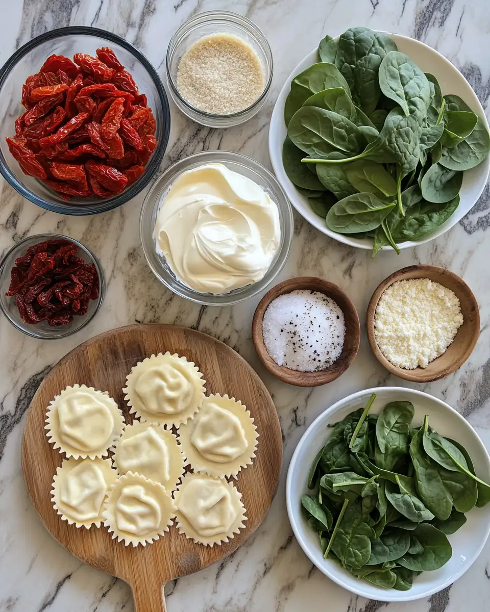 Ingredients for Indulge in Dreamy Flavors with Creamy Tuscan Ravioli