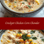 Creamy Crockpot Chicken Corn Chowder 🌽🍗