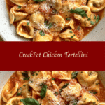 Creamy CrockPot Chicken Tortellini 🍝❤️