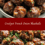 Crockpot French Onion Meatballs 🍽️🧀