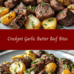 Crockpot Garlic Butter Beef Bites with Potatoes 🥩🧄