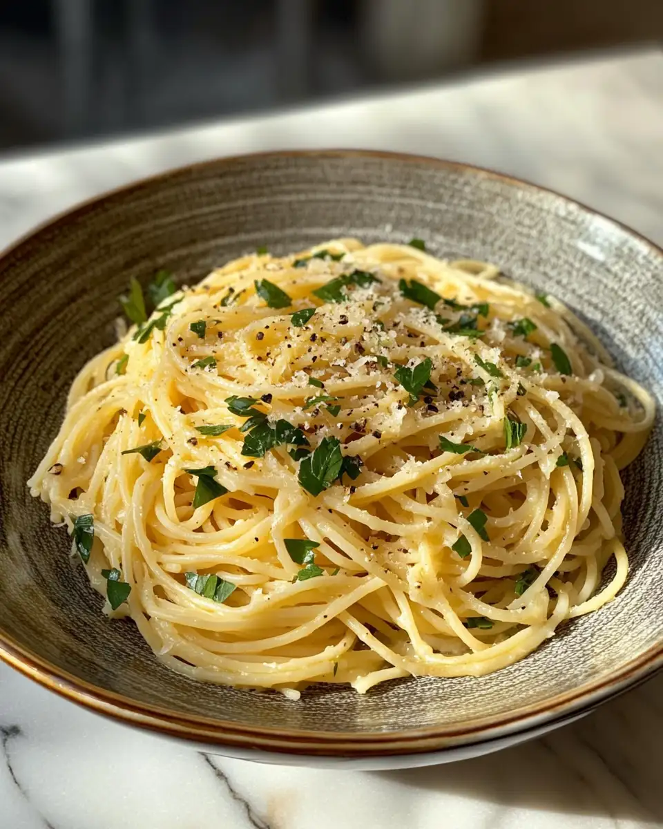Final dish - Savor the Simplicity: Easy Garlic Spaghetti for Effortless Dining