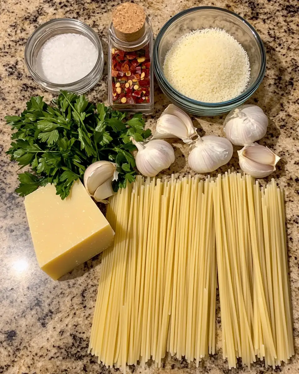 Ingredients for Savor the Simplicity: Easy Garlic Spaghetti for Effortless Dining