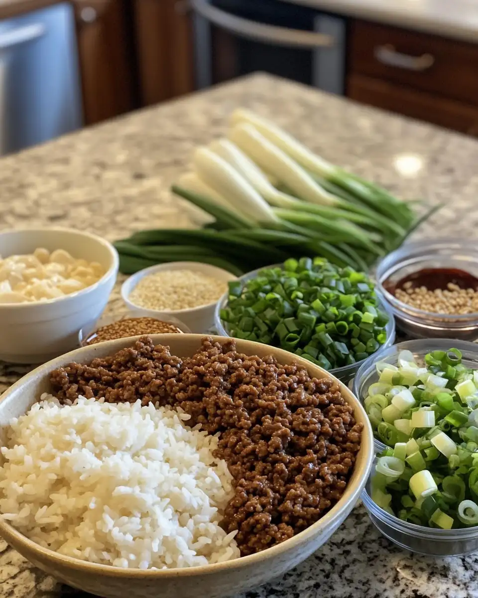 Ingredients for Quick and Delicious: Easy Korean Ground Beef Bowl Recipe