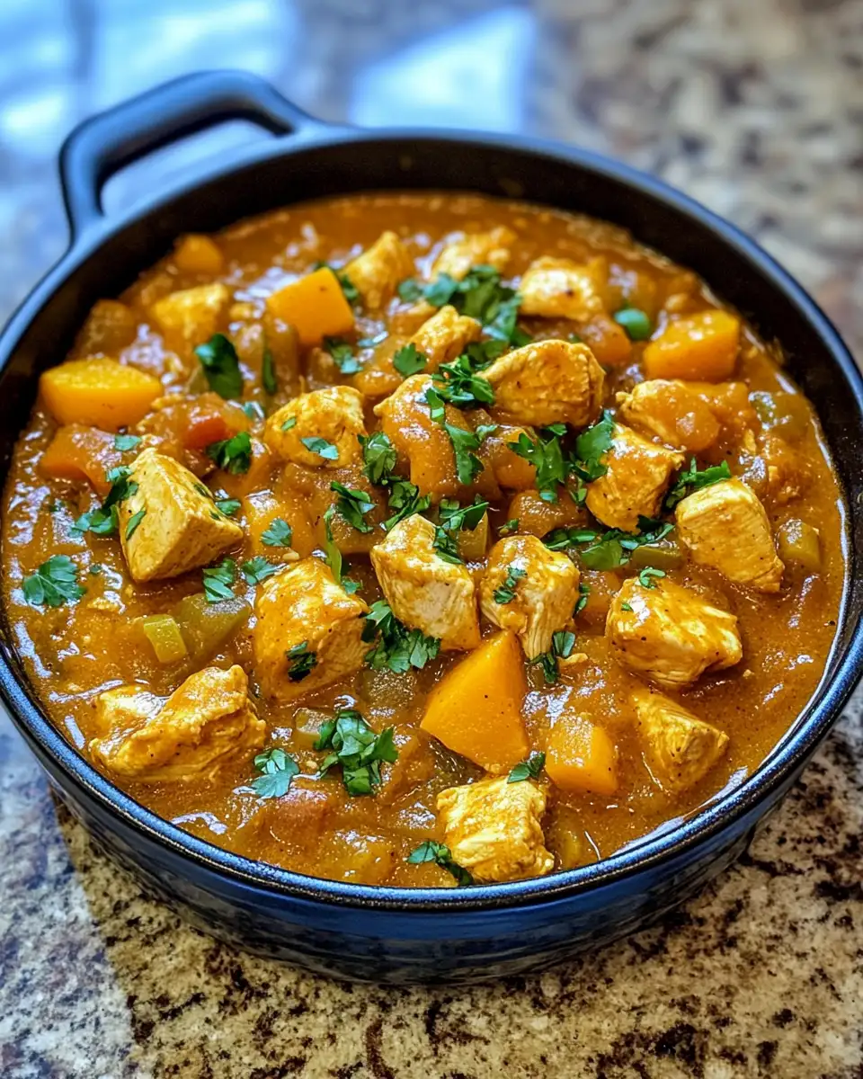 Final dish - Cozy Up with This Easy Pumpkin Chicken Chili Recipe