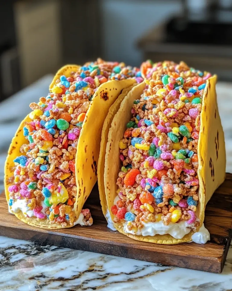 Fruity Pebbles Cheesecake Tacos: A Colorful Crunch Meets Creamy Delight - Featured Image