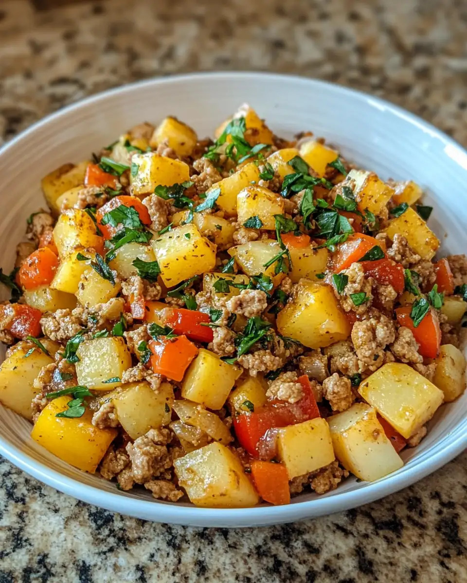 Final dish - Savory Bliss: Ground Turkey and Potatoes Delight