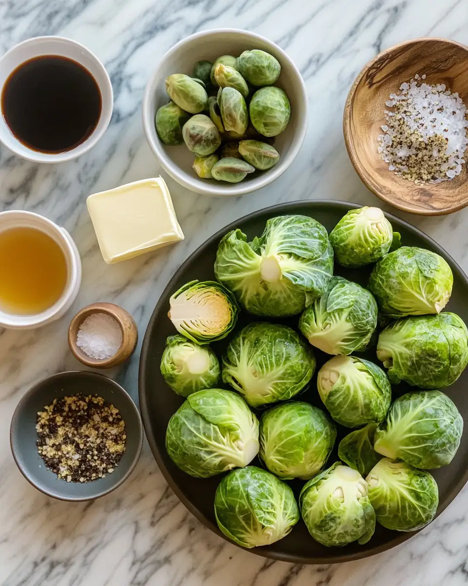 Ingredients for Sweet and Savory Delight: Honey Butter Brussels Sprouts Transformation