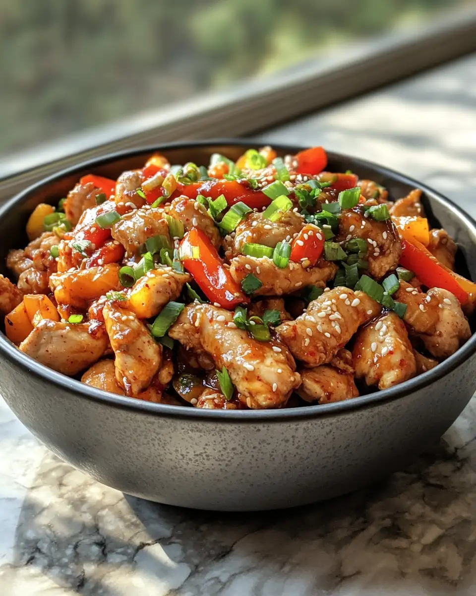 Final dish - Sizzle and Spice Korean Spicy Chicken Stir Fry Delight