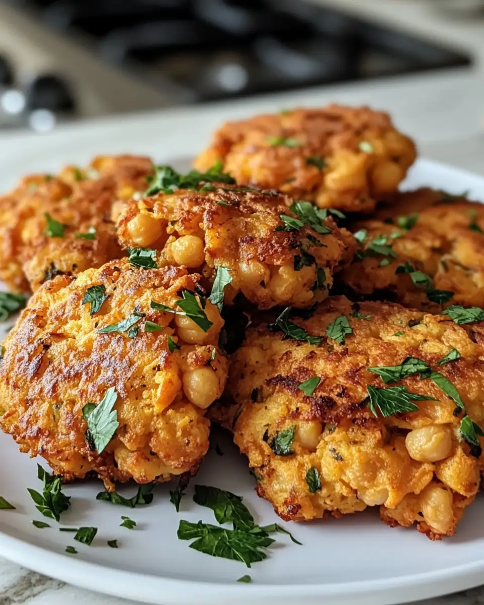 Crispy Mediterranean Chickpea Fritters: A Taste of the Sun in Every Bite 6 Final dish - Crispy Mediterranean Chickpea Fritters: A Taste of the Sun in Every Bite
