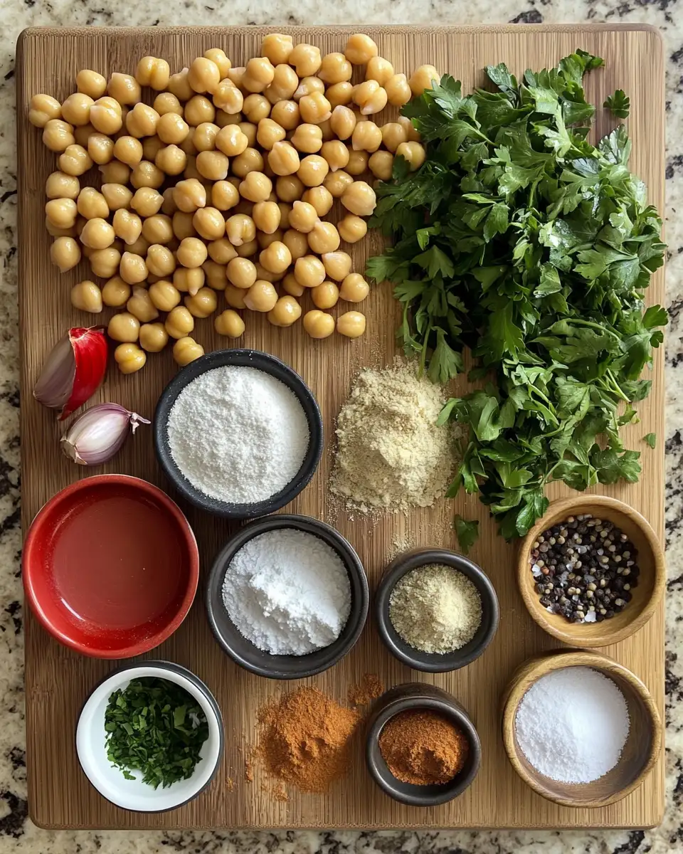 Crispy Mediterranean Chickpea Fritters: A Taste of the Sun in Every Bite 4 Ingredients for Crispy Mediterranean Chickpea Fritters: A Taste of the Sun in Every Bite