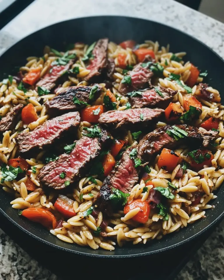 Savor the Simplicity: One-Pan Balsamic Steak Orzo with Vegetables - Featured Image