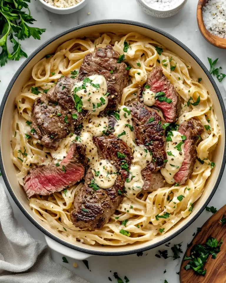 Ultimate One-Pot Delight: Creamy Spicy Garlic Butter Steak & Pasta Extravaganza - Featured Image