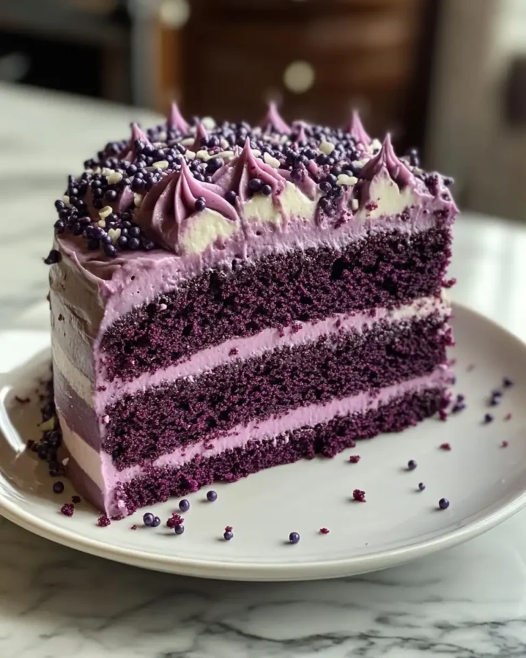 Indulge in the Irresistible Allure of Purple Velvet Cake Delight - Featured Image