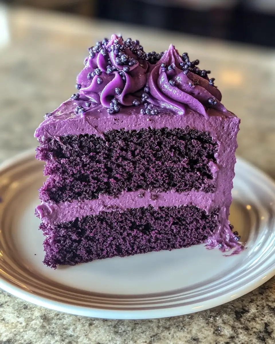 Final dish - Indulge in the Irresistible Allure of Purple Velvet Cake Delight