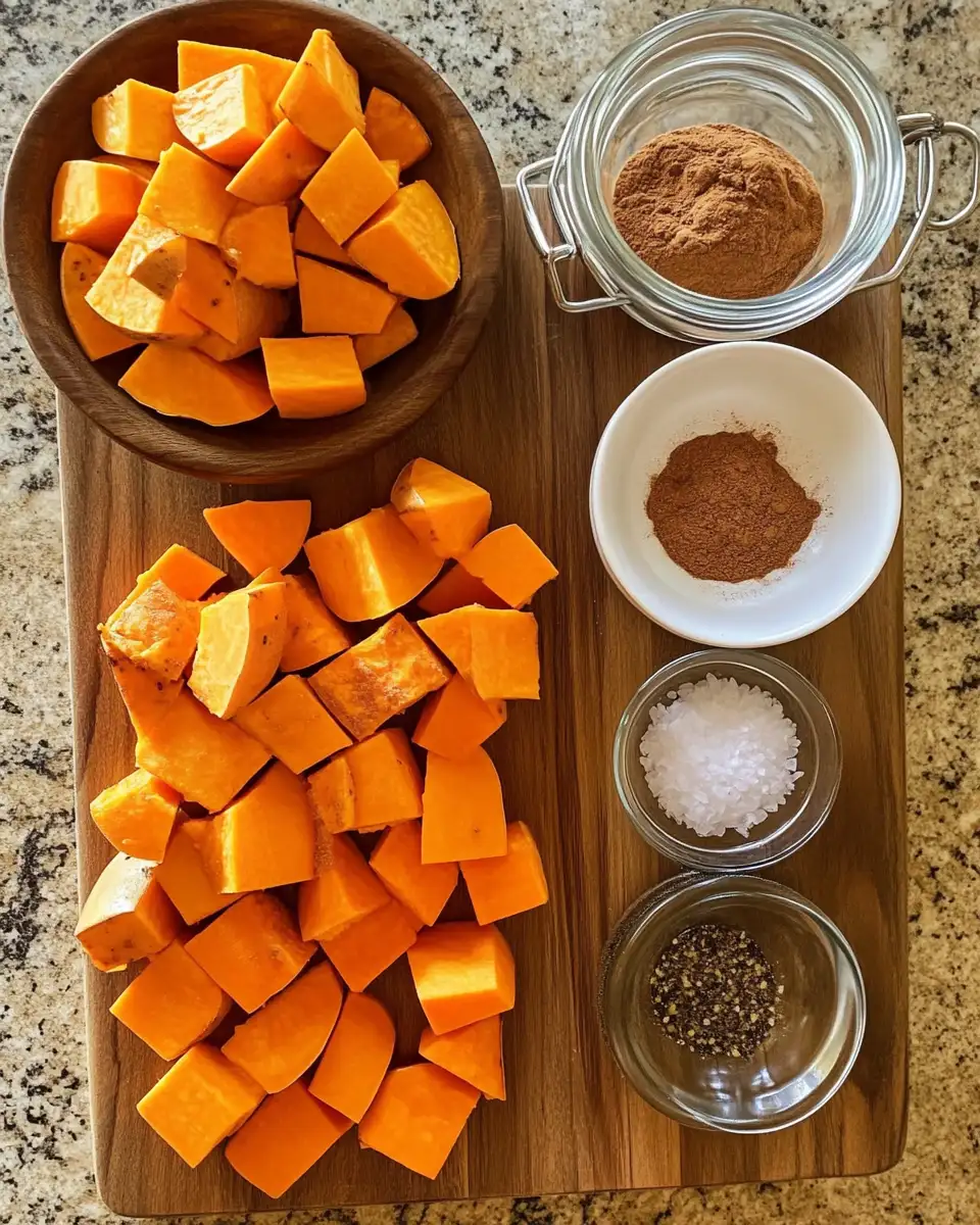 Ingredients for Sweet Cinnamon Bliss: Roasted Sweet Potatoes That Delight