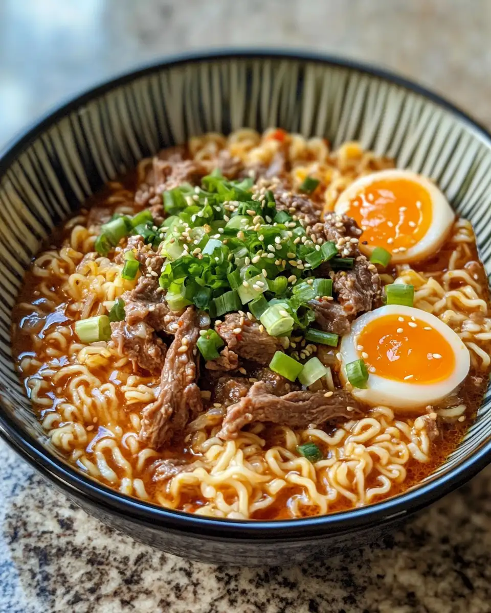 Final dish - Savory Slow Cooker Beef Ramen Noodles: A Comfort Food Revolution