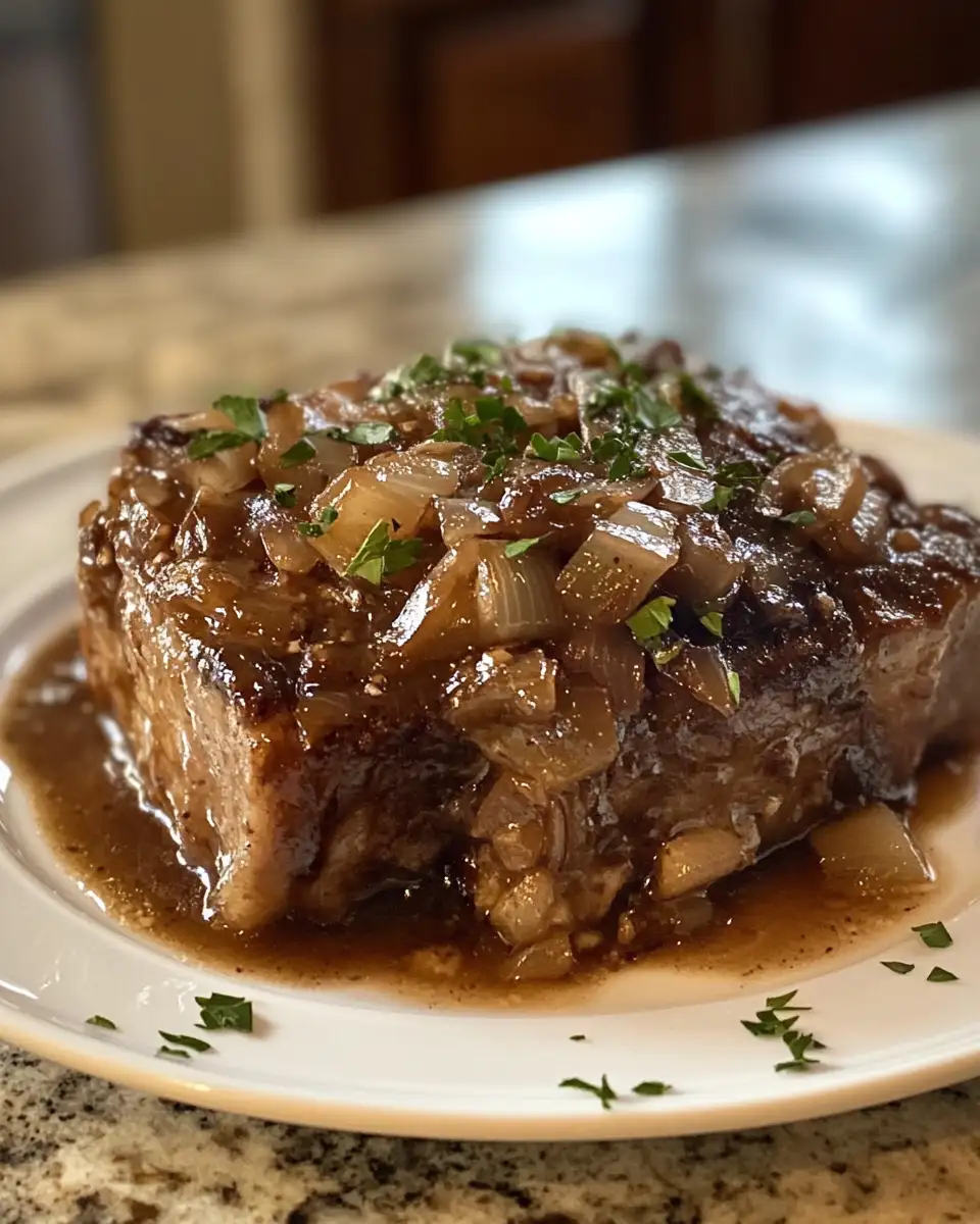 Final dish - Savory Delights: Slow Cooker French Onion Roast Magic