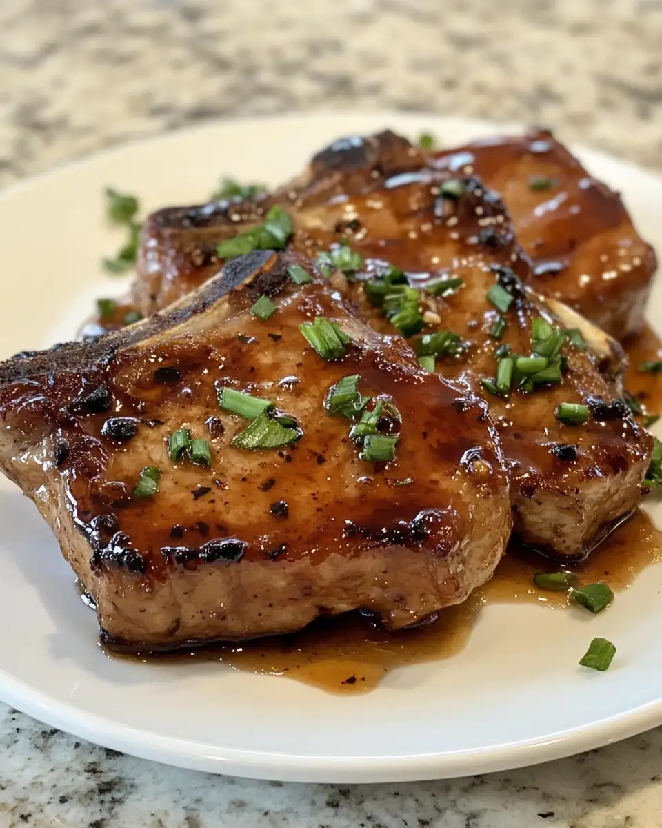 Final dish - Tender Temptations: Slow Cooker Honey Garlic Pork Chops Delight