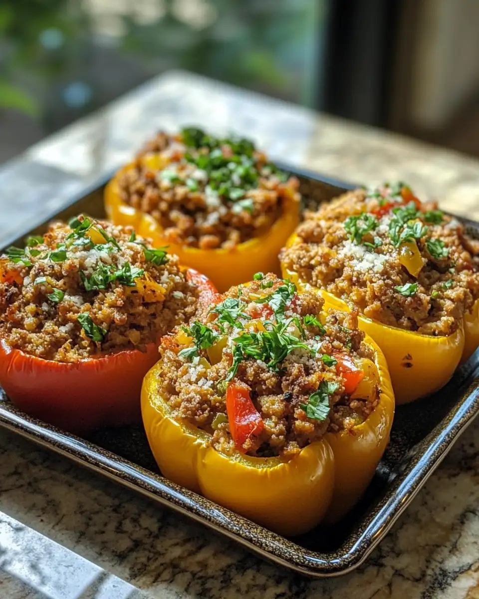Final dish - Savor the Flavor: Irresistible Slow Cooker Stuffed Bell Peppers