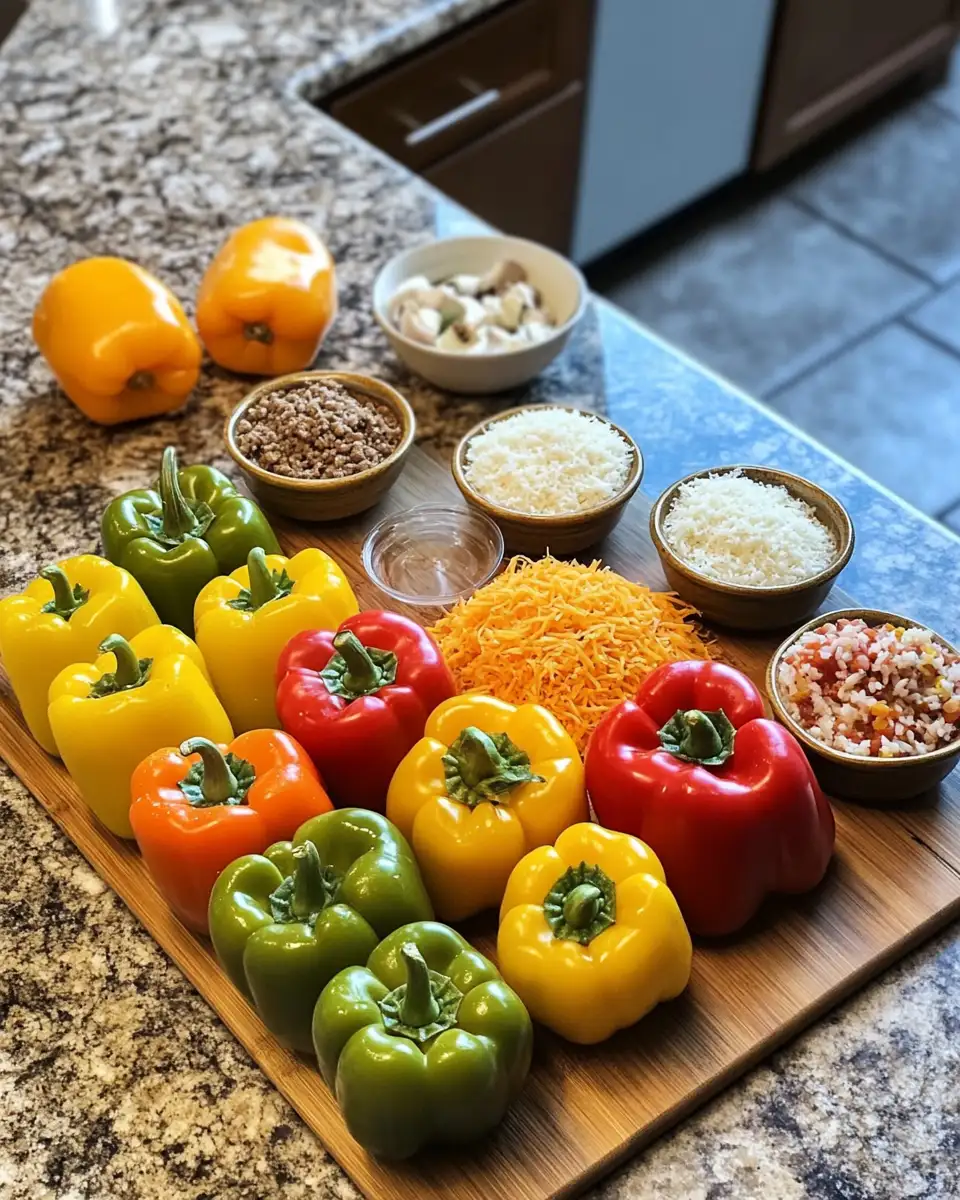 Ingredients for Savor the Flavor: Irresistible Slow Cooker Stuffed Bell Peppers