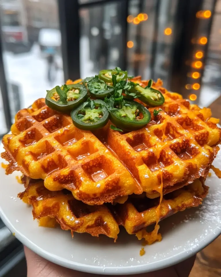 Kick Up Your Brunch with Spicy Cheddar Jalapeño Cornbread Waffles - Featured Image