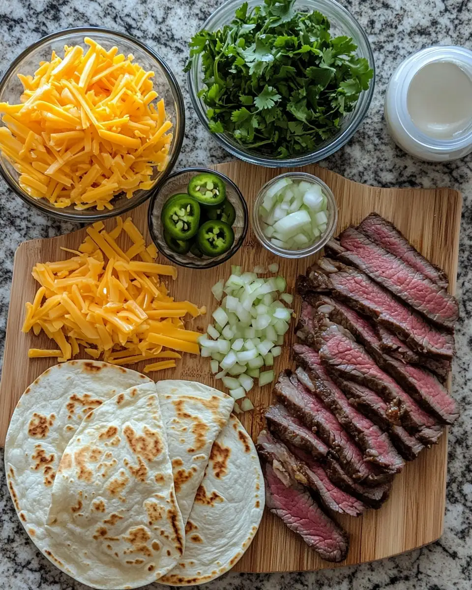 Ingredients for Sizzling Steak and Cheese Quesadillas That Will Rock Your Taste Buds