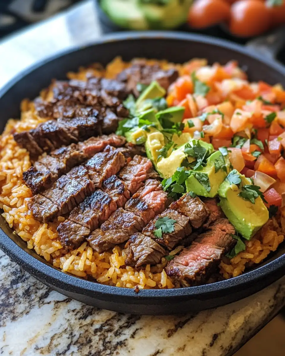 Final dish - Sizzling Steak Queso Rice: A Flavor Fiesta in Every Bite