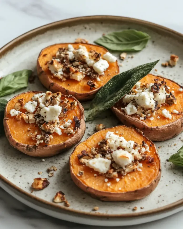 Sweet Potato Rounds with Feta Crumble: A Flavorful Bite-Sized Delight - Featured Image