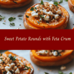 Crispy Sweet Potato Rounds with Feta Crumble 🍠🧀
