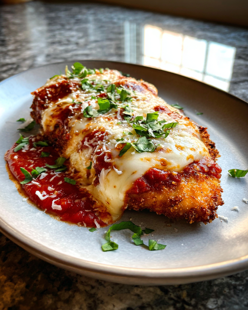 Crispy Baked Chicken Parmesan: A Comfort Food Classic Reinvented 6 Final dish - Crispy Baked Chicken Parmesan: A Comfort Food Classic Reinvented