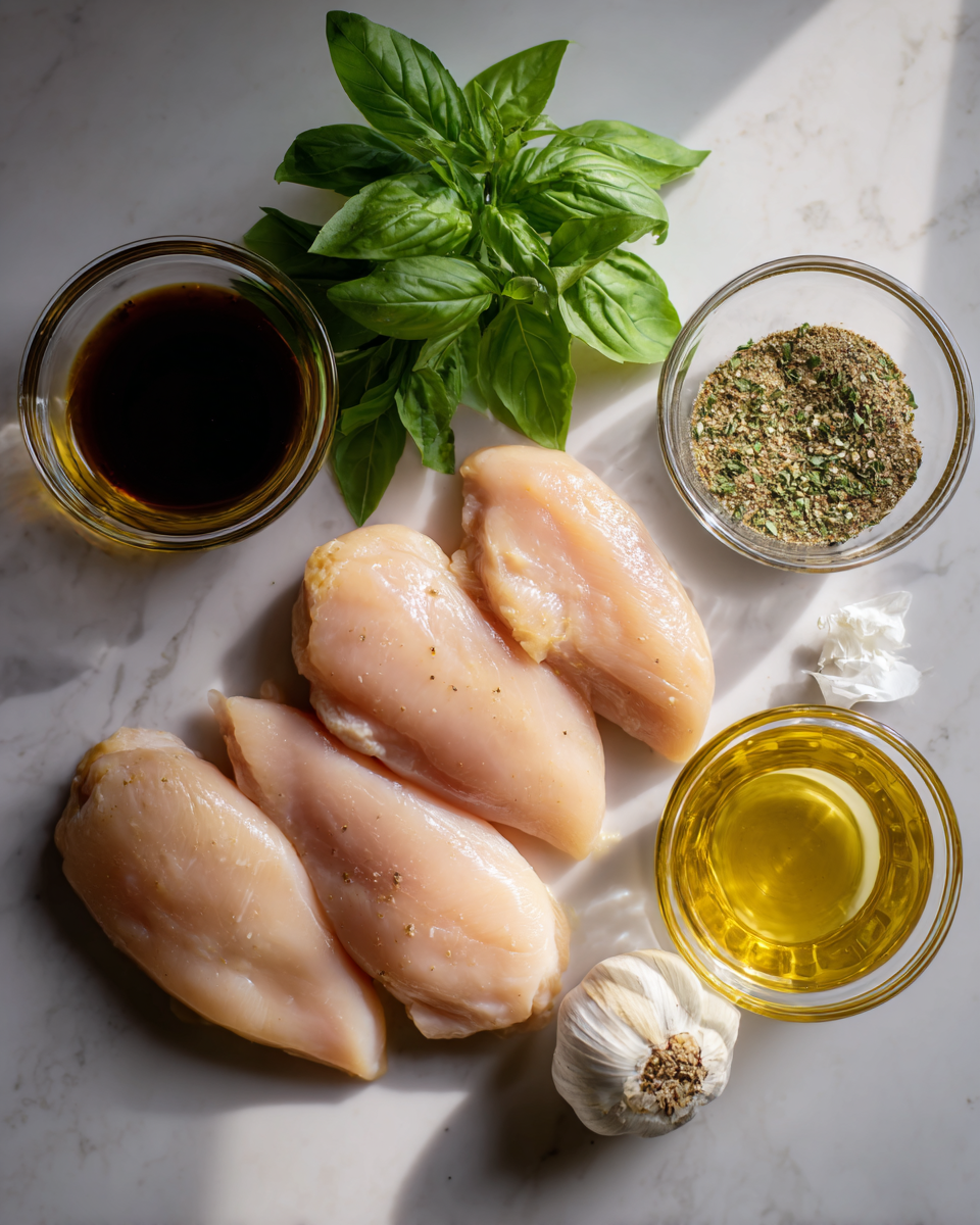 Ingredients for Savor the Flavor: Perfectly Juicy Balsamic Baked Chicken Breast