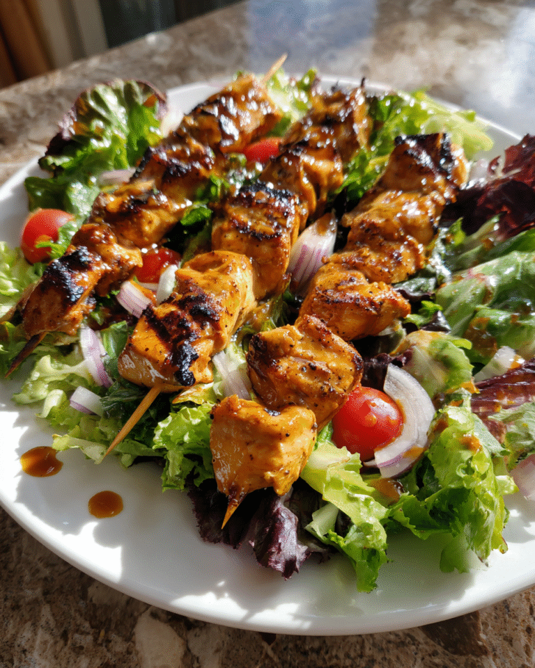 Sizzling BBQ Chicken Skewer Salad: A Flavorful Twist on Your Greens - Featured Image