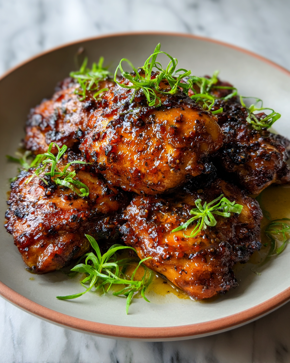 Final dish - Irresistibly Sweet and Savory: Brown Sugar Dijon Chicken Thighs Delight