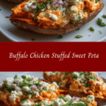 Spice Up Your Dinner with Buffalo Chicken Stuffed Sweet Potatoes