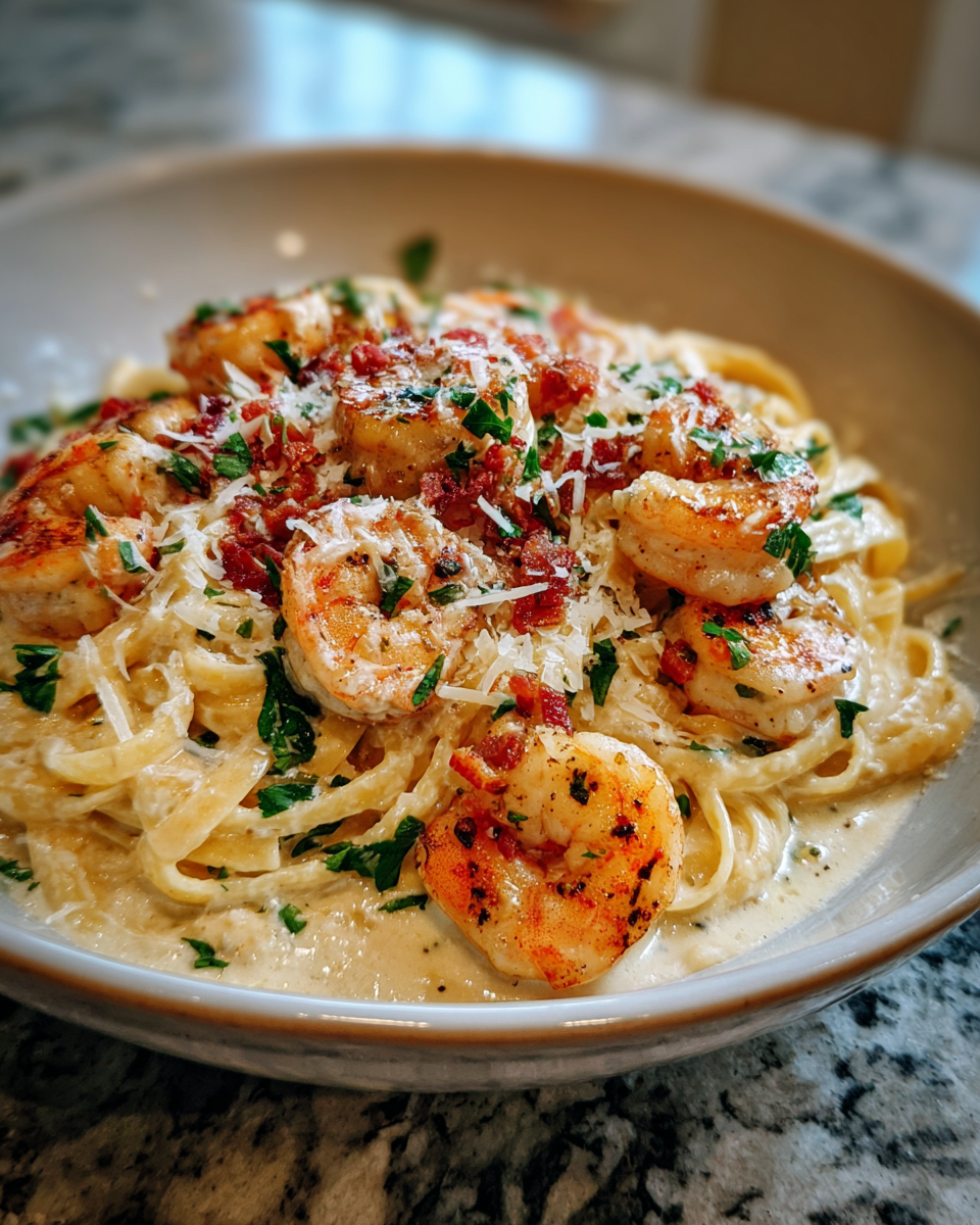 Final dish - Spice Up Your Dinner with Irresistible Cajun Shrimp Alfredo Pasta