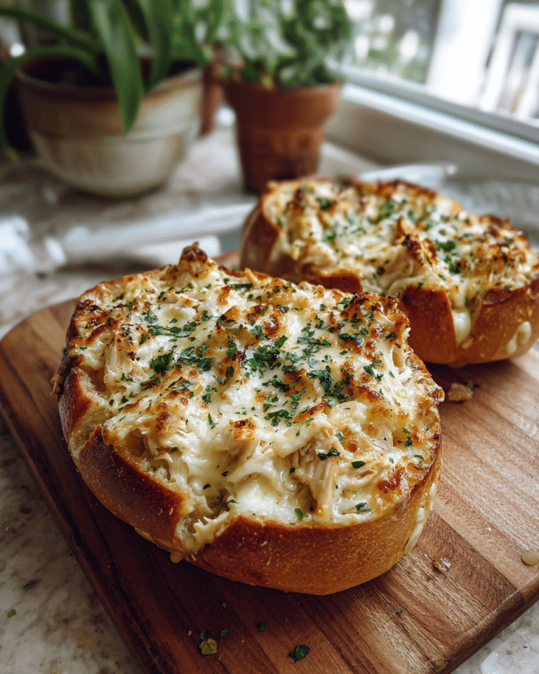 Ultimate Comfort: Chicken Alfredo Garlic Bread Bowls - Featured Image
