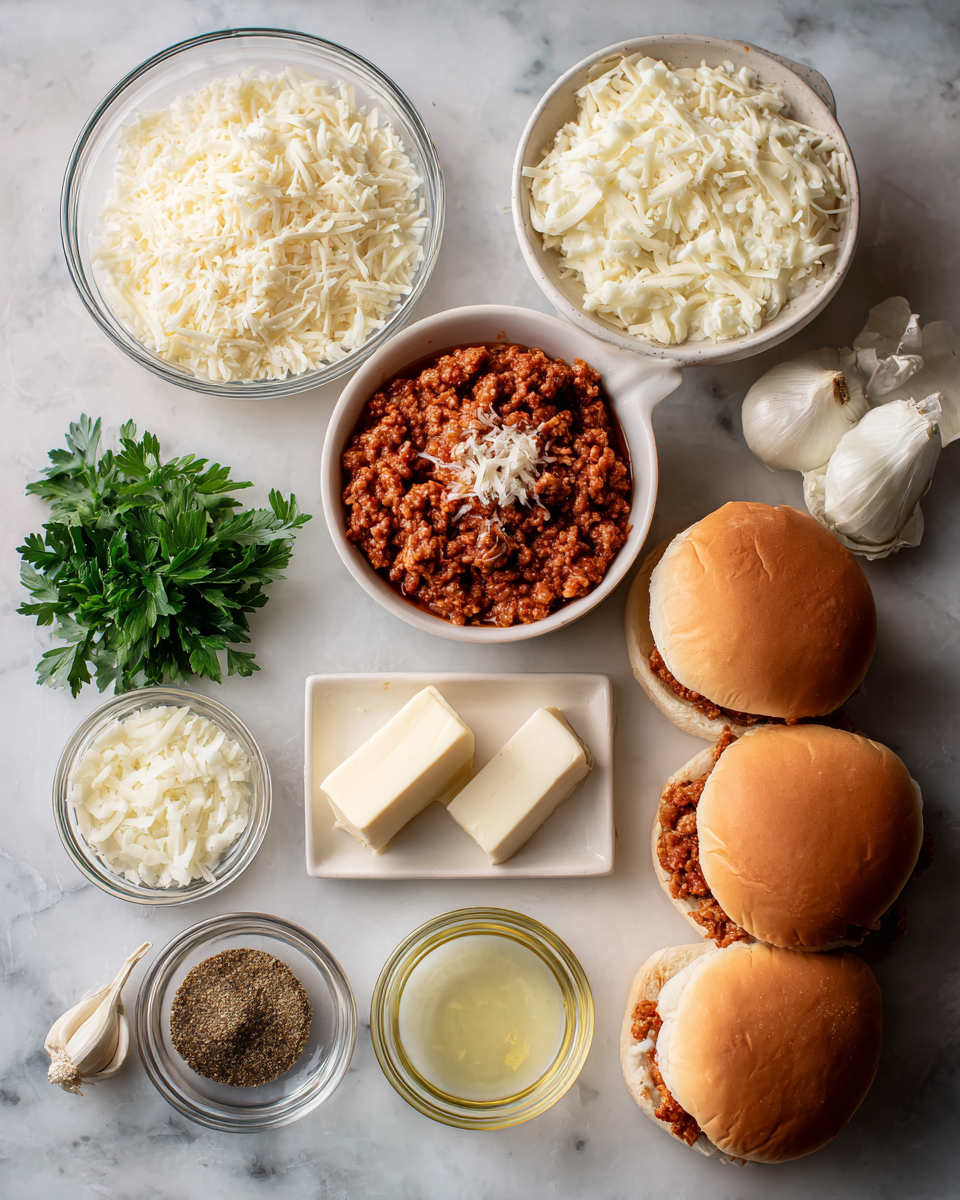 Ingredients for Chicken Alfredo Sloppy Joes: A Comfort Food Twist