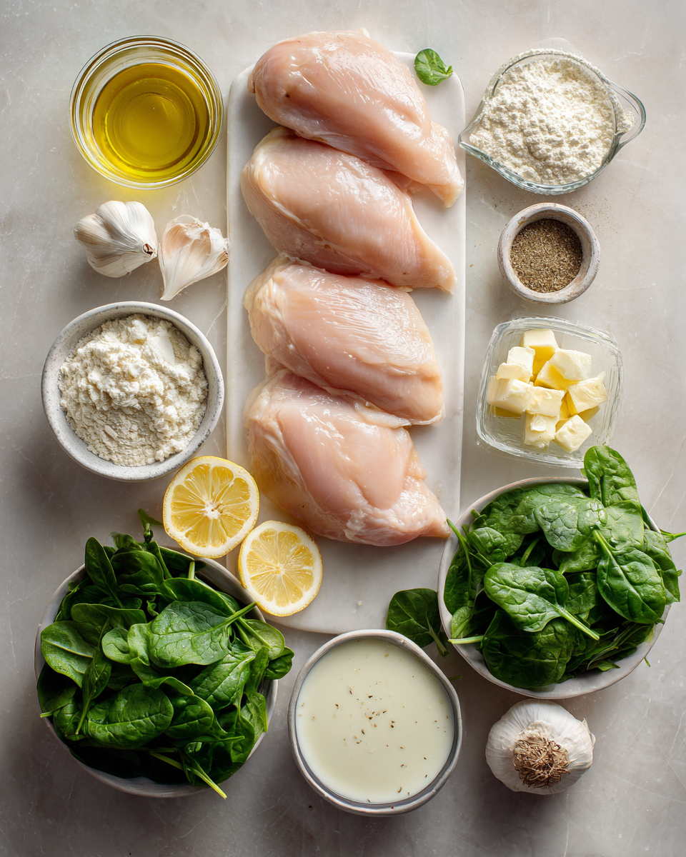 Ingredients for Savor the Elegance of Chicken Florentine in Every Bite