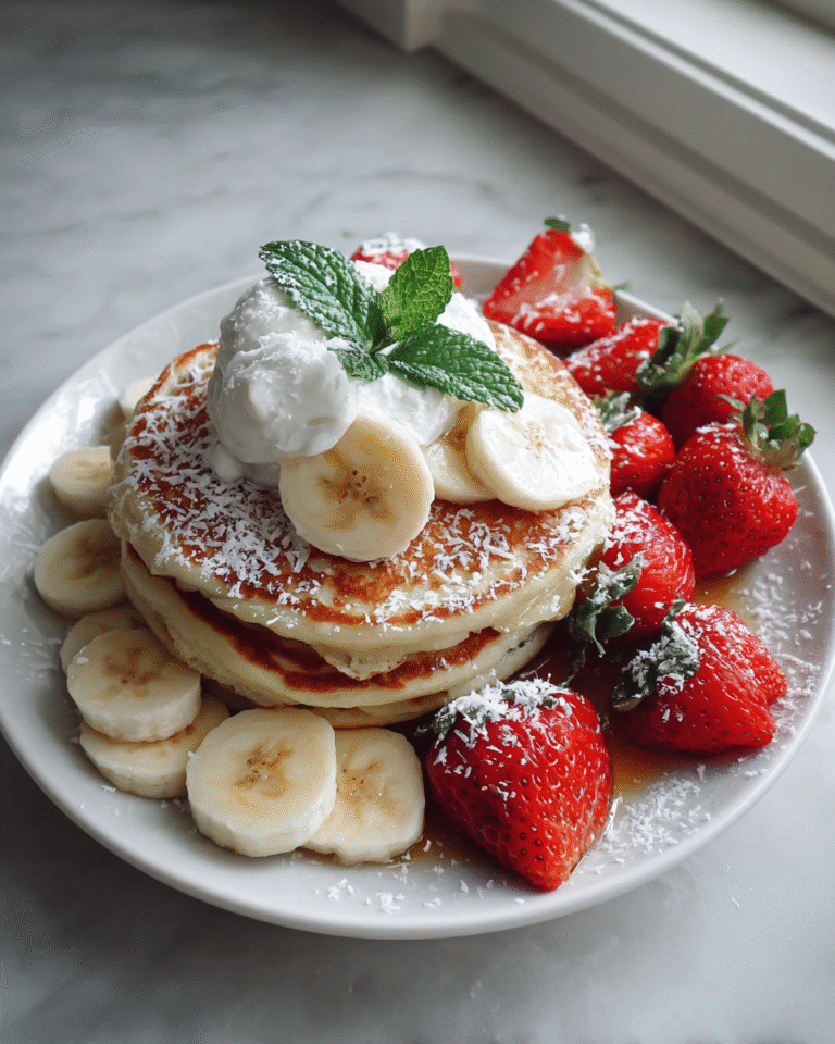 Fluffy Coconut Cream Pancakes: A Tropical Breakfast Delight - Featured Image