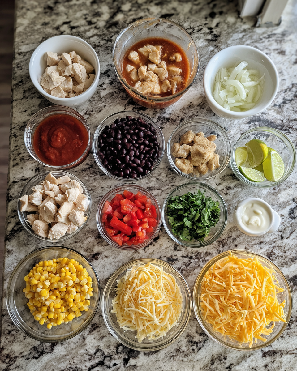 Ingredients for Savor the Comfort: Creamy Chicken Enchilada Soup Delight
