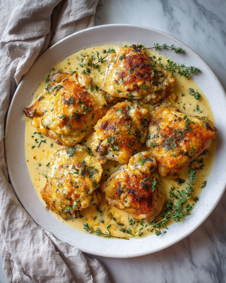 Irresistibly Creamy Oven Baked Chicken Thighs That Will Elevate Your Dinner Game - Featured Image