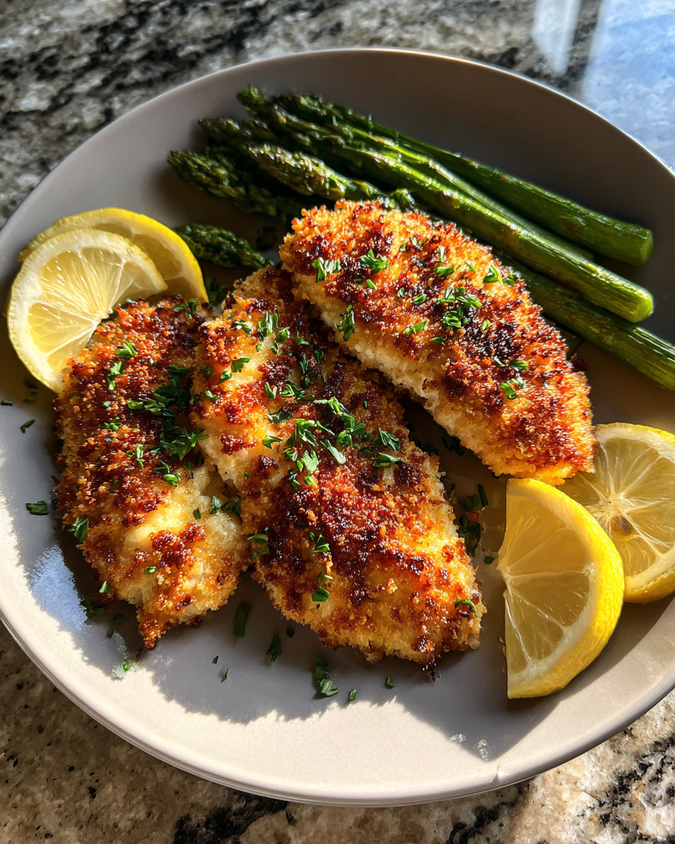 Final dish - Crispy Air Fryer Parmesan Crusted Chicken: Your New Weeknight Favorite