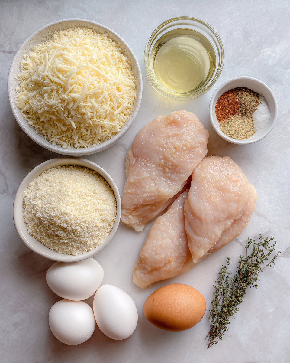 Ingredients for Crispy Air Fryer Parmesan Crusted Chicken: Your New Weeknight Favorite