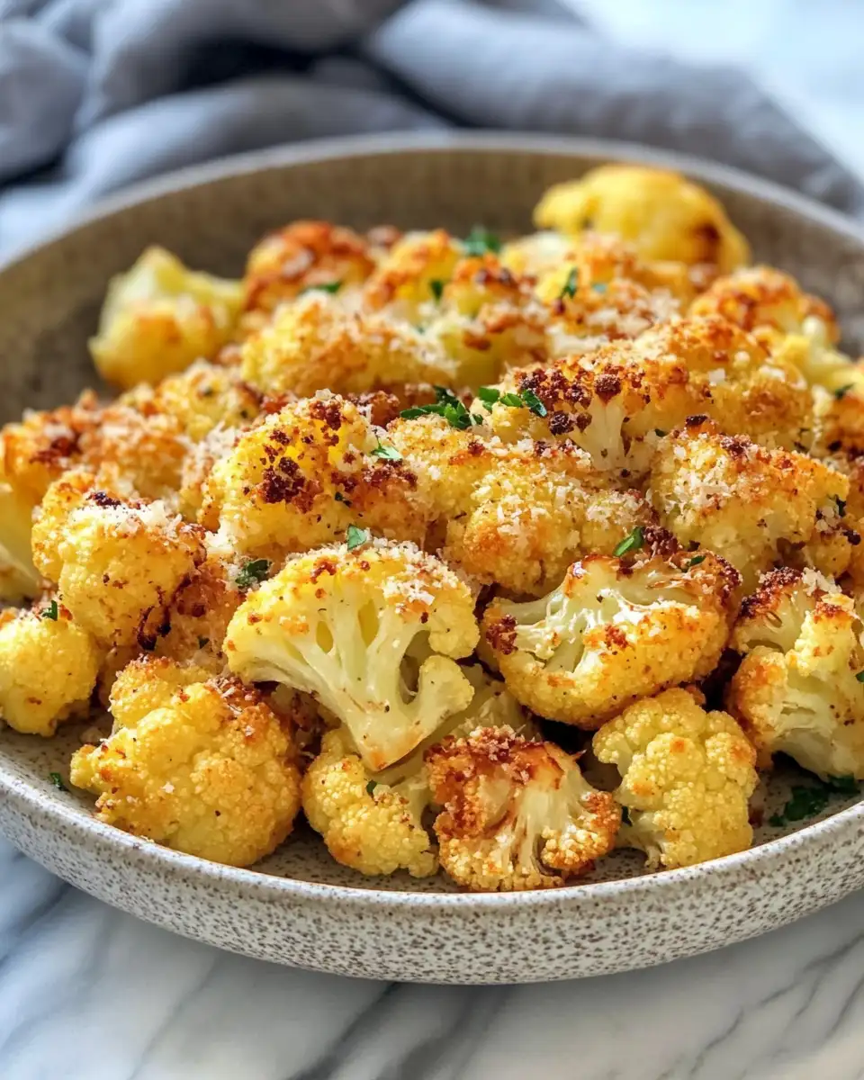 Final dish - Crispy Parmesan Roasted Cauliflower: The Ultimate Flavor Explosion