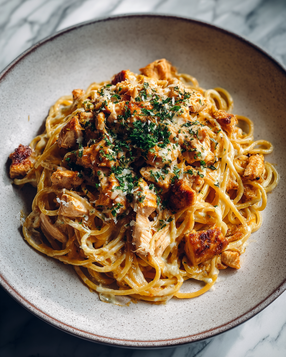 Comfort Meets Convenience: Irresistible Crockpot Chicken Spaghetti 6 Final dish - Comfort Meets Convenience: Irresistible Crockpot Chicken Spaghetti