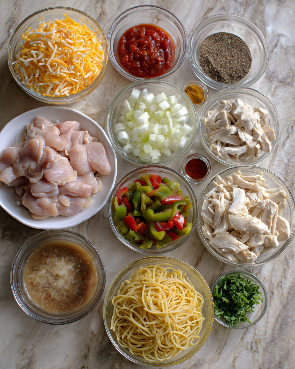 Comfort Meets Convenience: Irresistible Crockpot Chicken Spaghetti 4 Ingredients for Comfort Meets Convenience: Irresistible Crockpot Chicken Spaghetti