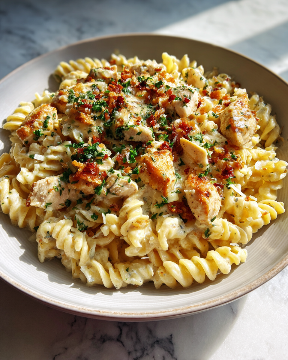 Heavenly Crockpot Garlic Parmesan Chicken Pasta: Your New Weeknight Hero 6 Final dish - Heavenly Crockpot Garlic Parmesan Chicken Pasta: Your New Weeknight Hero