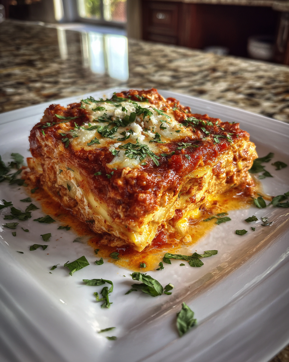Final dish - Crockpot Ravioli Lasagna: A Lazy Cook's Dream Dinner Delight