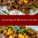 Curried Beef & Mushrooms with Peanut Sauce 🍛🥜